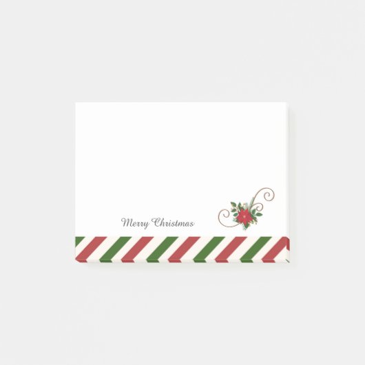 赤いおよび緑クリスマス ポストイット (正面)