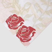 赤いおよび金バラ 薄葉紙 (詳細)