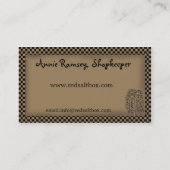 赤いお洒落初期のサルトボックス名刺 名刺 (裏面)