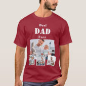赤いお父さん・パパのフォトコラージュ Tシャツ (正面)