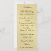 赤いお祝いの記念祭の休日の招待状 招待状 (裏面)