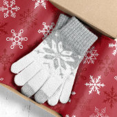 赤いお祭り的な雪の結晶のパターン 薄葉紙