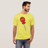 赤いお菓子 スクリューボール グラフィックス 黄色 Tシャツ (正面フル)