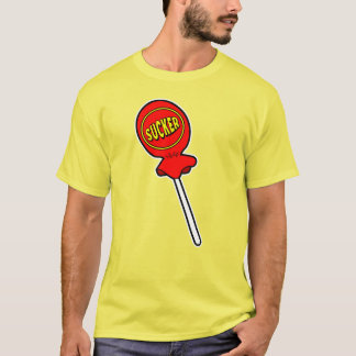 赤いお菓子 スクリューボール グラフィックス 黄色 Tシャツ