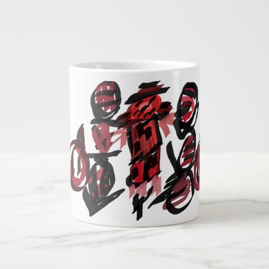 赤いかかし 秋 ジャンボコーヒーマグカップ (正面)