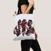 赤いかかし 秋 トートバッグ (クローズアップ)
