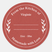 赤いかだ&ラブラ素朴ベルシールで作った ラウンドシール (正面)