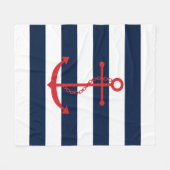 赤いかりオンブルーストライプズ フリースブランケット (正面(横))