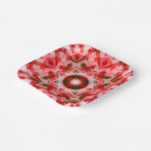 赤いかわいらしクリスマススターパーティースナックスナック ペーパープレート (傾斜あり)