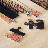 赤いかわいらしケシの花瓶 ジグソーパズル (側面)