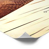 赤いかわいらしケシの花瓶 ポスター (角)