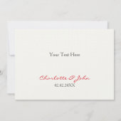 赤いかわいらしケシフローラ結婚の感謝 サンキューカード (裏面)