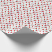 赤いかわいらしバラとバラバードギフトラッピング紙 ラッピングペーパー (角)