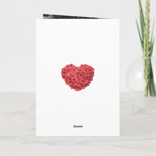 赤いかわいらしフローラ写真ハッピー・マザーズ・デイ カード (裏面)