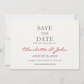 赤いかわいらしポピーのフローラは日付を保存 セーブザデート (裏面)