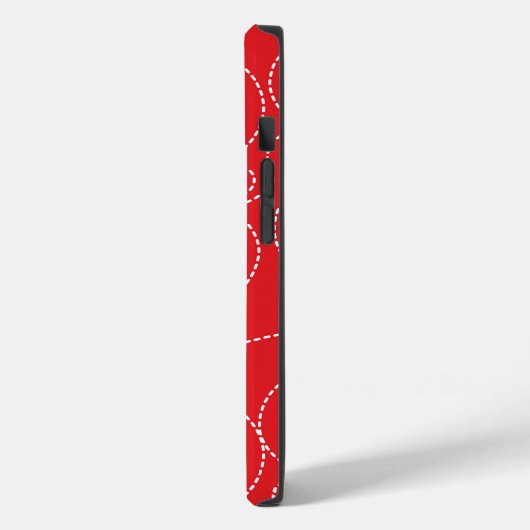 赤いかわいらし渦巻き型電話ケース Case-Mate iPhoneケース (裏面 / 左)