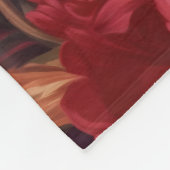 赤いかわいらし牡丹 フリースブランケット (角)