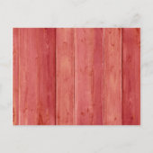 赤いかわいらし花が私の花嫁になる インビテーションポストカード (裏面)