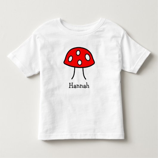 赤いきのこの幼児のTシャツ トドラーTシャツ (正面)