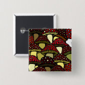 赤いきのこボタン 缶バッジ (正面&裏面)