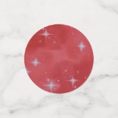 赤いきらきら光る誕生日パーティーテーブル紙吹雪 コンフェッティ (スモール正面)