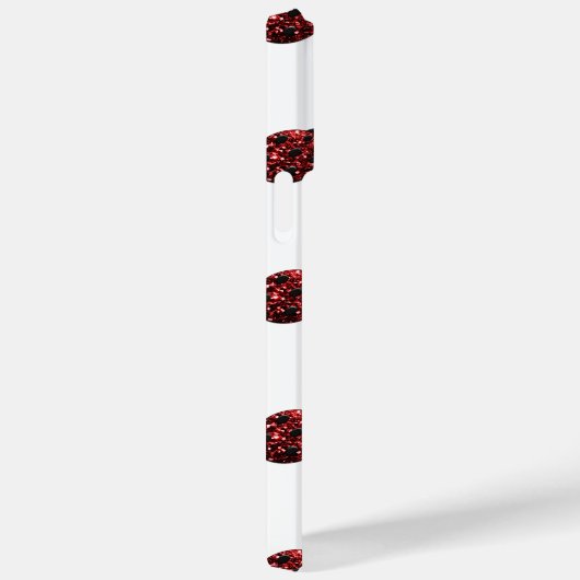 赤いきらめくキラキラ Case-Mate iPhoneケース (裏面 / 右)