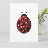 赤いきらめくスパークルズLadybird Ladybug招待状 招待状 (スタンド正面)