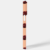 赤いきらめくスパークルズLadybug模様ピーチ Case-Mate iPhoneケース (裏面 / 右)