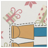 赤いくるみ割り- DIYのプラシ天--を切って下さい及び縫って下さい ファブリック (クローズアップ)