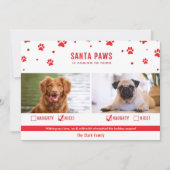 赤いけなまたはニース2犬クリスマスフォトカード シーズンカード (正面)