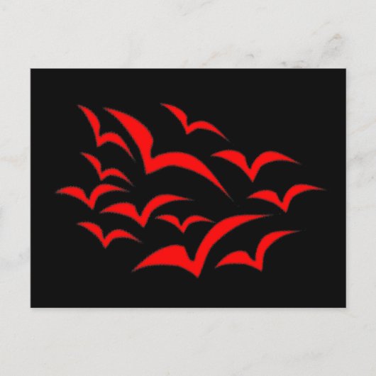 赤いこうもり雲はがき ポストカード (正面)