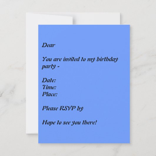 赤いこけし 招待状 (裏面)