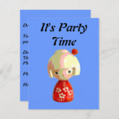 赤いこけし 招待状 (正面/裏面)