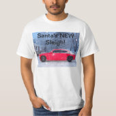 赤いごまかしの充電器のクリスマスのTシャツ Tシャツ (正面)