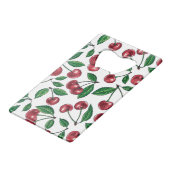 赤いさくらんぼが白 クレジットカード栓抜き (裏面アングル)