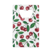 赤いさくらんぼが白 クレジットカード栓抜き (裏面)