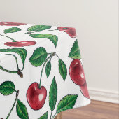 赤いさくらんぼが白 テーブルクロス (インサイチュ)