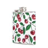 赤いさくらんぼが白 フラスク (左)