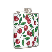 赤いさくらんぼが白 フラスク (右)
