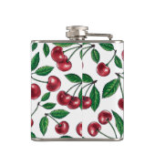 赤いさくらんぼが白 フラスク (裏面)