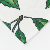 赤いさくらんぼが白 フリースブランケット (角)