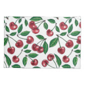 赤いさくらんぼが白 枕カバー (裏面-左)