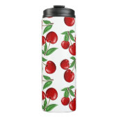 赤いさくらんぼのパターン全体のカスタム タンブラー (正面)