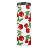赤いさくらんぼのパターン全体のカスタム タンブラー (裏面)