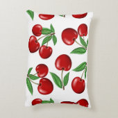 赤いさくらんぼのパターン全体 アクセントクッション (裏面(縦))