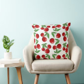 赤いさくらんぼのパターン全体 クッション (椅子)