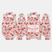 赤いさくらんぼの最初の誕生日優先ボックス フェイバーボックス (見開き)