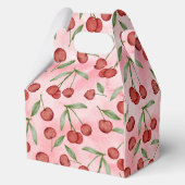 赤いさくらんぼの最初の誕生日優先ボックス フェイバーボックス (裏面)