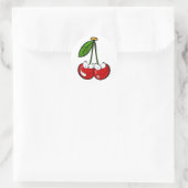 赤いさくらんぼの漫画 ラウンドシール (バッグ)