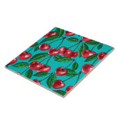 赤いさくらんぼオンターコイズ タイル (側面)